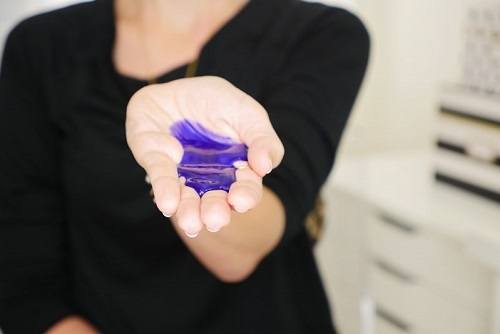 Holding Purple Shampoo