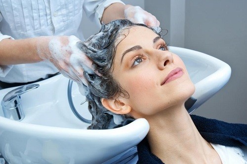 Woman Getting Hair Washed